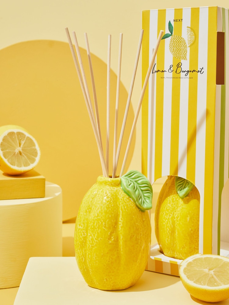 Yellow Lemon and Bergamot 180ml Shaped Diffuser - Image 1 of 3