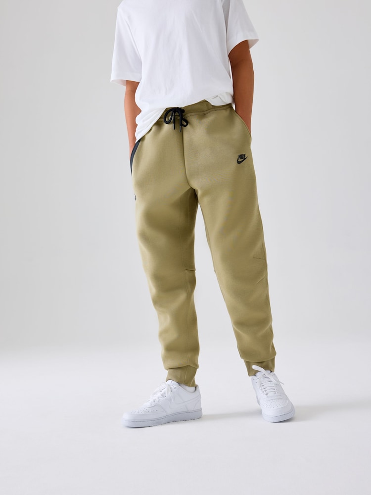 Nike Neutral Olive Green Tech Fleece Joggers - Image 1 of 8 Nike Neutral Olive Green Tech Fleece Joggers - Image 1 of 8
