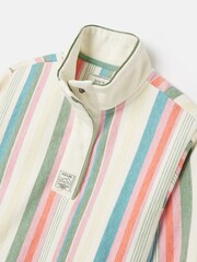 Joules Kids' Burnham Multi Stripe Funnel Neck Sweatshirt - Image 12 of 12