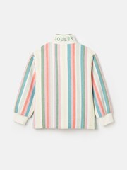Joules Kids' Burnham Multi Stripe Funnel Neck Sweatshirt - Image 8 of 12