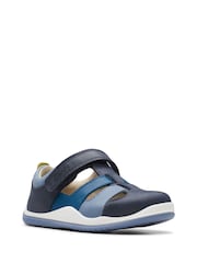 Clarks Blue Combi Noodle Sun Sandals - Image 3 of 7