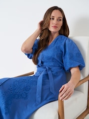 Crew Clothing Company Blue Shirt Dress - Image 3 of 5