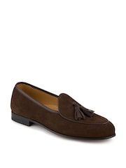 Ante marrón - Mocasines de vestir de piel con borlas Camillo de Jones Bootmaker - Imagen 2 de 5