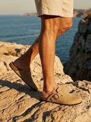 Novo Natural NASH Footbed Closed Toe Buckle Clog Mules - Image 1 of 4