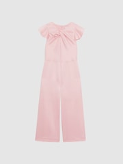 Reiss Pink Ally 4-9 yrs Knot Detail Jumpsuit - Image 2 of 6
