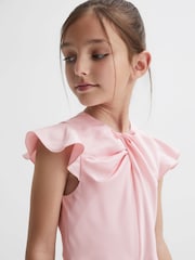 Reiss Pink Ally 4-9 yrs Knot Detail Jumpsuit - Image 4 of 6
