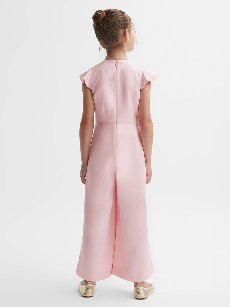 Reiss Pink Ally 4-9 yrs Knot Detail Jumpsuit - Image 5 of 6