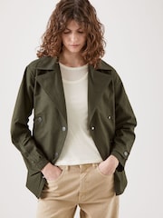 Kaldtvaer Green Petite Kristian Short Trench Coat - Image 2 of 6