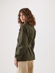 Kaldtvaer Green Petite Kristian Short Trench Coat - Image 4 of 6