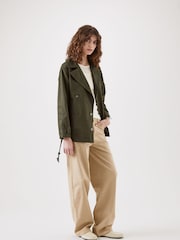 Kaldtvaer Green Petite Kristian Short Trench Coat - Image 5 of 6