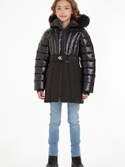 Calvin Klein Kids Belted Puffer Coat - Image 1 of 6