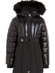 Calvin Klein Kids Belted Puffer Coat - Image 3 of 6