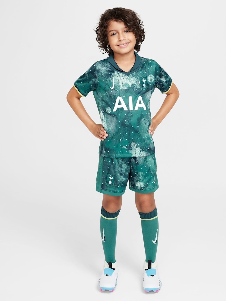 Nike Green Jr. Tottenham Hotspur FC 24/25 Third Stadium 3 Piece Football Kit - Image 1 of 17