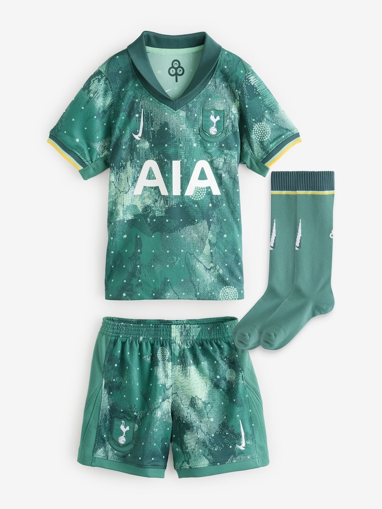 Nike Green Jr. Tottenham Hotspur FC 24/25 Third Stadium 3 Piece Football Kit - Image 13 of 17