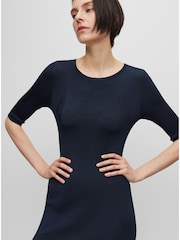 BOSS Blue Frussi Cropped Sleeve Knitted Dress - Image 3 of 5