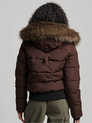 Superdry Brown Everest Hooded Puffer Bomber Jacket - Image 2 of 5