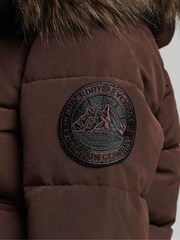 Superdry Brown Everest Hooded Puffer Bomber Jacket - Image 4 of 5