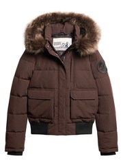Superdry Brown Everest Hooded Puffer Bomber Jacket - Image 5 of 5