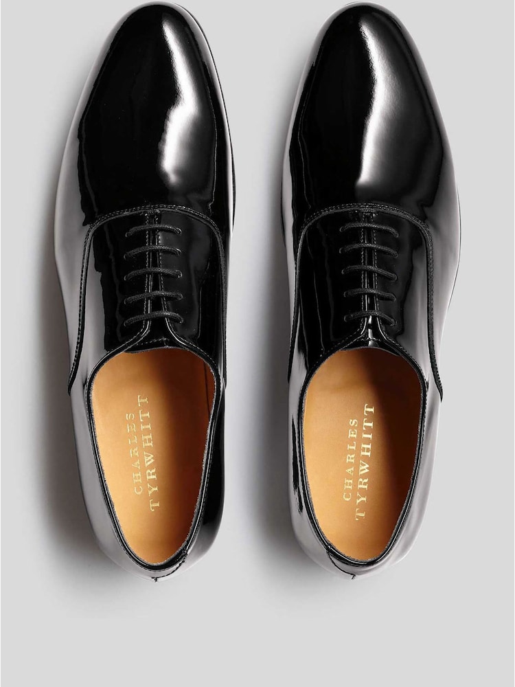 Charles Tyrwhitt Black Patent Oxford Shoes - Image 4 of 4 Charles Tyrwhitt Black Patent Oxford Shoes - Image 4 of 4