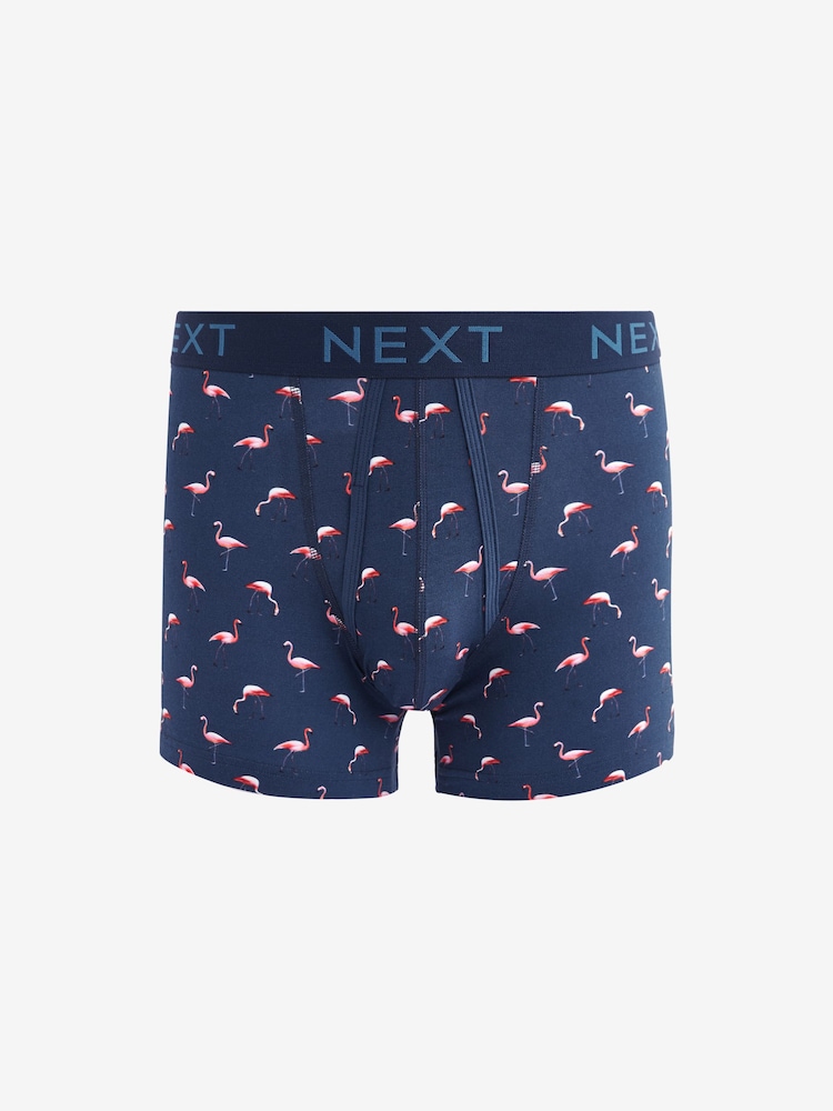 Blue Mixed Birds 4 pack A-Front Boxers - Image 3 of 7