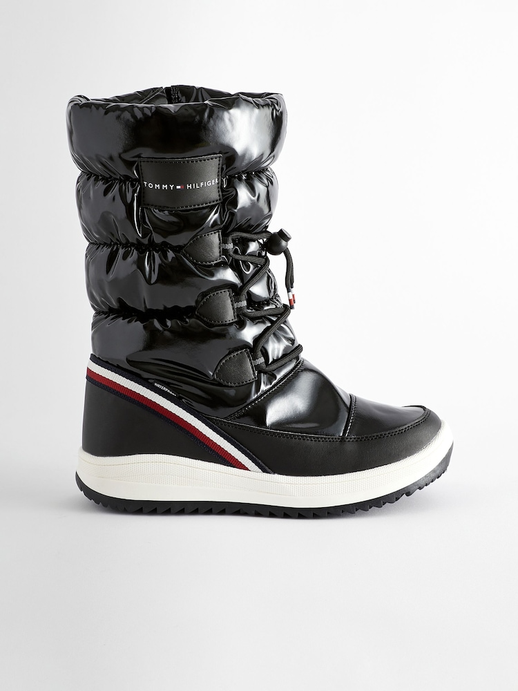 Tommy Hilfiger Black Kids Snow Boots - Image 1 of 4