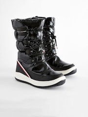 Tommy Hilfiger Black Kids Snow Boots - Image 2 of 4