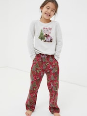 FatFace Pink Bearly Slept Pyjama Set - Image 1 of 4