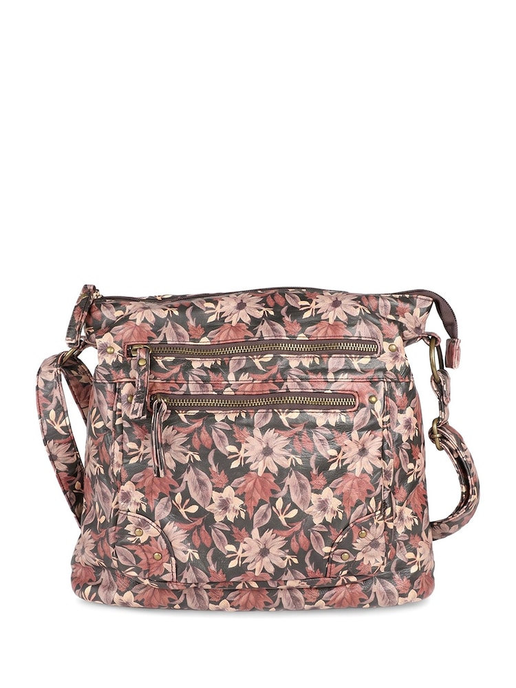 Pavers Brown Multi Print Cross-Body Bag - Image 2 of 6 Pavers Brown Multi Print Cross-Body Bag - Image 2 of 6