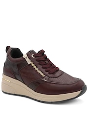 Pavers Red Bellissimo Wide Fit Zip & Lace Trainers - Image 3 of 6