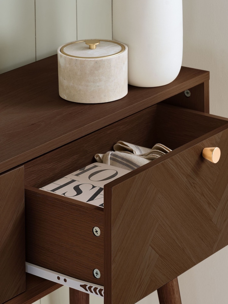 Birlea Walnut Herringford Console Table - Image 2 of 6 Birlea Walnut Herringford Console Table - Image 2 of 6