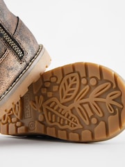 Bronze Brown Standard Fit (F) Warm Lined Tassel Detail Zip Boots - Image 5 of 5