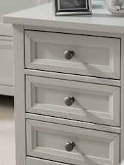 Julian Bowen Dove Grey Maine 3 Drawer Bedside Table - Image 2 of 5