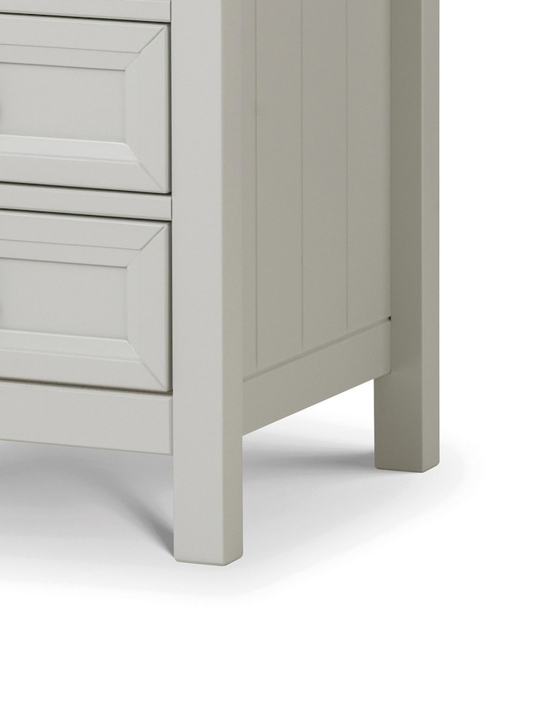 Julian Bowen Dove Grey Maine 3 Drawer Bedside Table - Image 5 of 5