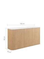 Birlea Oak Russo 3 Door Sideboard - Image 8 of 9