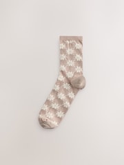 Cream/Navy Fairisle Dog Ankle Socks 4 Pack - Image 3 of 7
