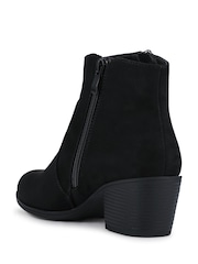 Pavers Black Western-Heeled Ankle Boots - Image 4 of 6