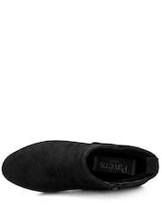 Pavers Black Wide Fit Smart Block Heel Ankle Boots - Image 6 of 6