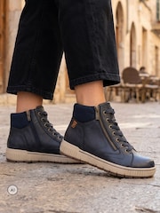 Plavo - Pavers Široko stopalo Zip & Čizme sa čipkom - Slika 1 od 6