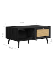 Birlea Black Croxley Coffee Table - Image 4 of 9
