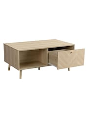 Birlea Oak Herringford 1 Drawer Coffee Table - Image 11 of 11