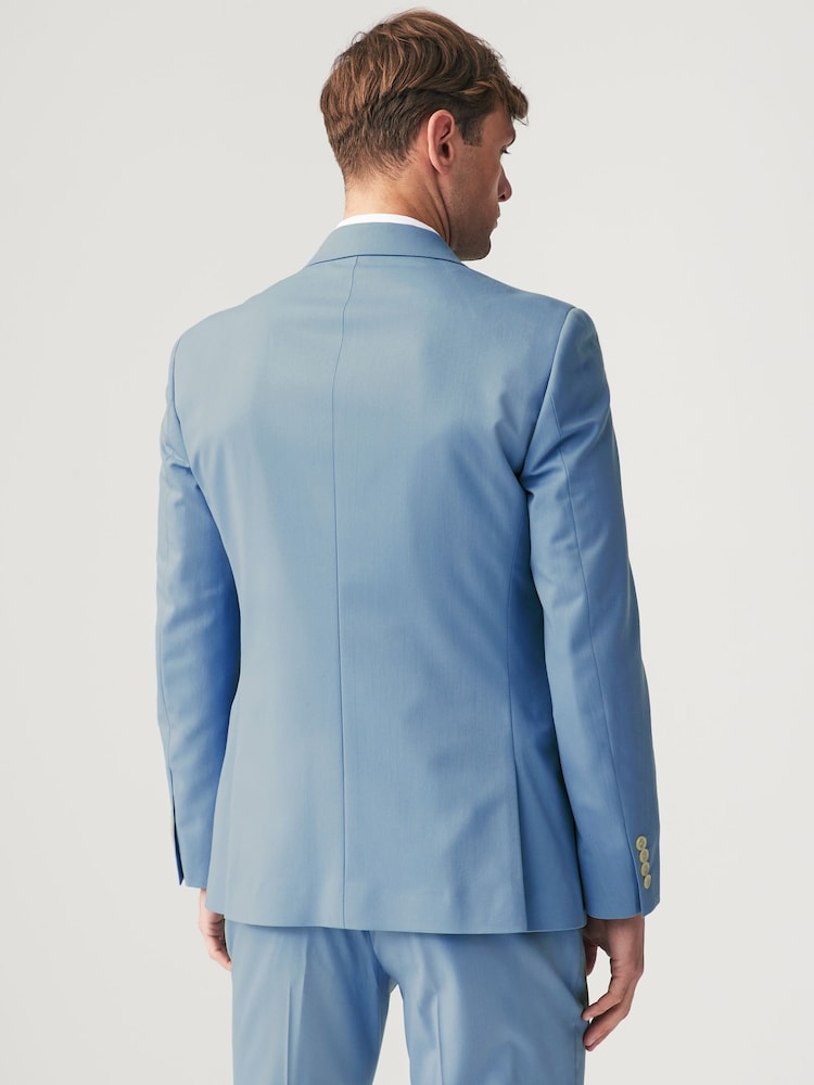 Light Blue Tailored Fit Motionflex Stretch Suit Jacket - Image 3 of 10