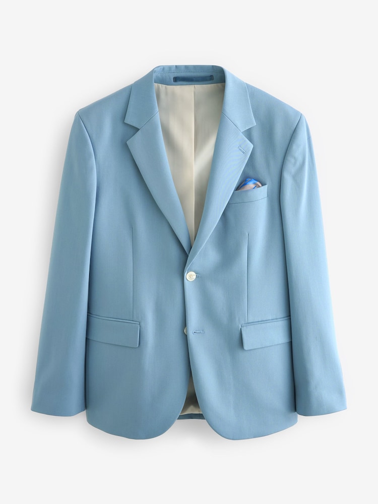 Light Blue Tailored Fit Motionflex Stretch Suit Jacket - Image 6 of 10