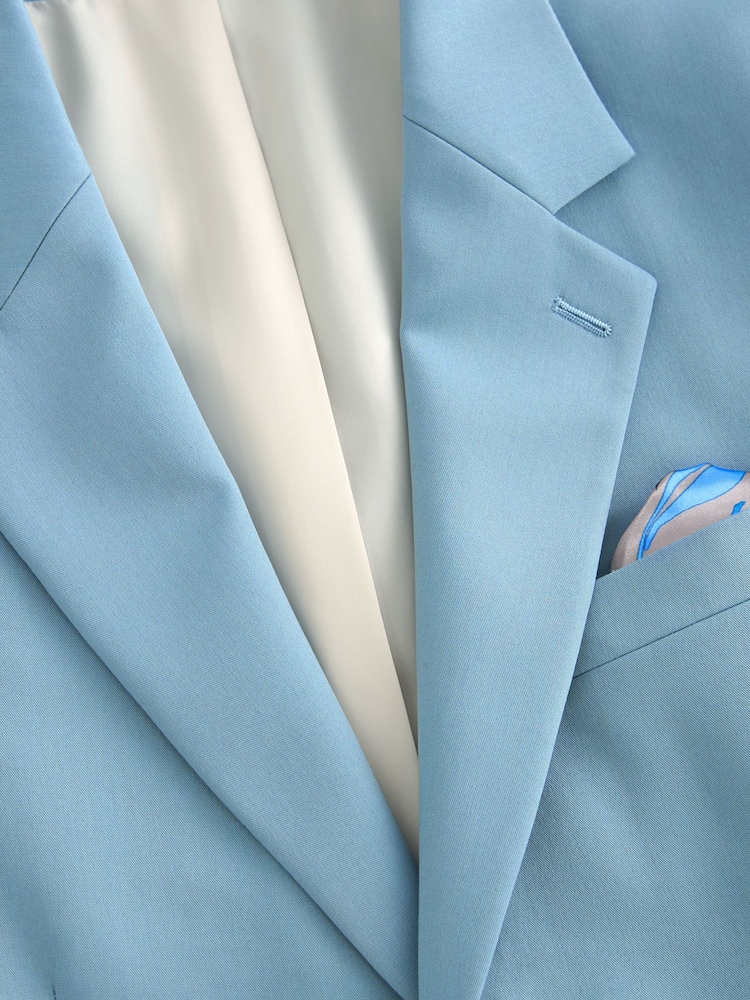 Light Blue Tailored Fit Motionflex Stretch Suit Jacket - Image 7 of 10