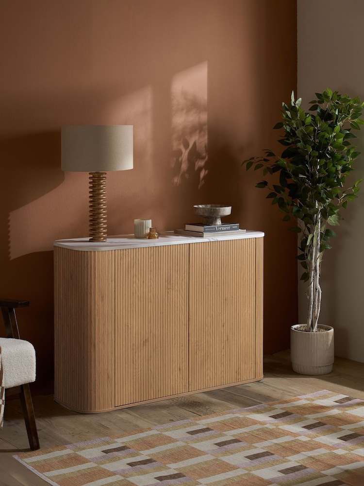 Birlea Oak Russo 2 Door Sideboard - Image 1 of 7 Birlea Oak Russo 2 Door Sideboard - Image 1 of 7