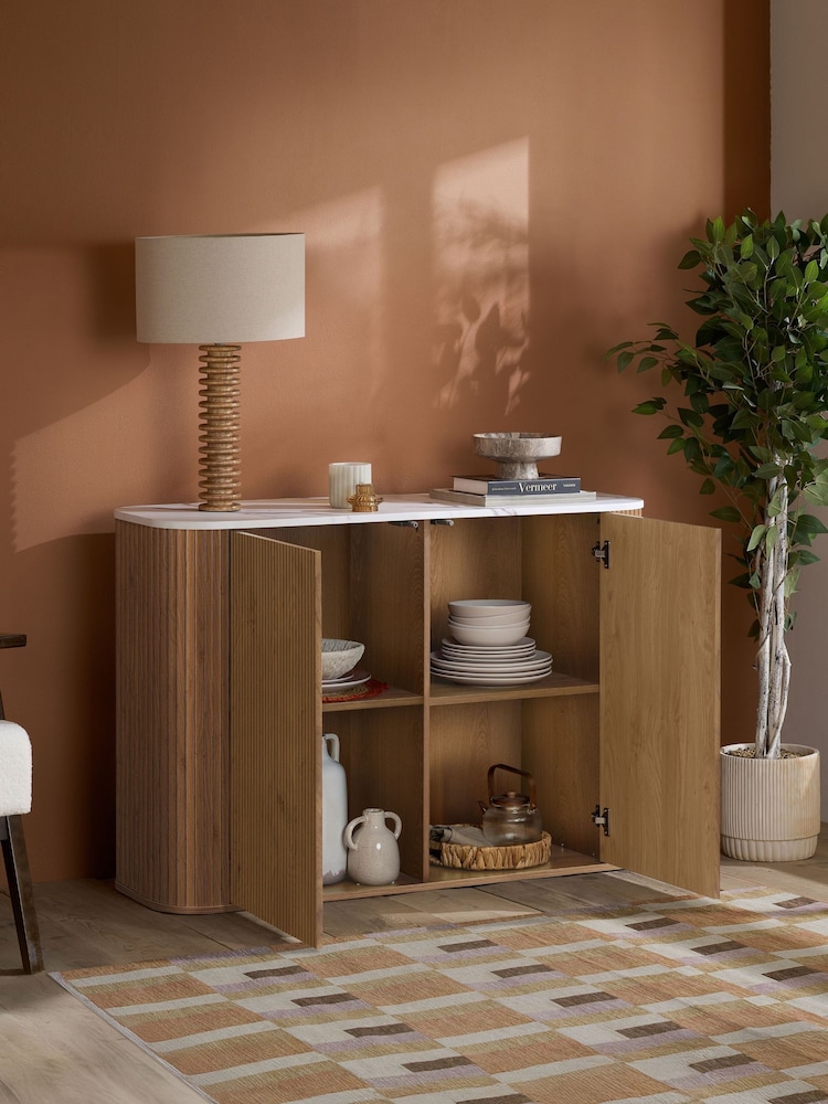 Birlea Oak Russo 2 Door Sideboard - Image 2 of 7 Birlea Oak Russo 2 Door Sideboard - Image 2 of 7
