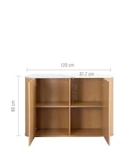 Birlea Oak Russo 2 Door Sideboard - Image 4 of 7
