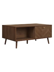 Birlea Walnut Herringford 1 Drawer Coffee Table - Image 9 of 10