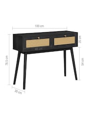 Birlea Black Croxley Console Table - Image 4 of 5