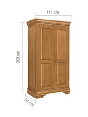 Willis & Gambier Oak Bordeaux 2 Door Wardrobe - Image 5 of 12