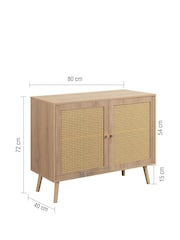 Birlea Oak Croxley 2 Door Sideboard - Image 8 of 8